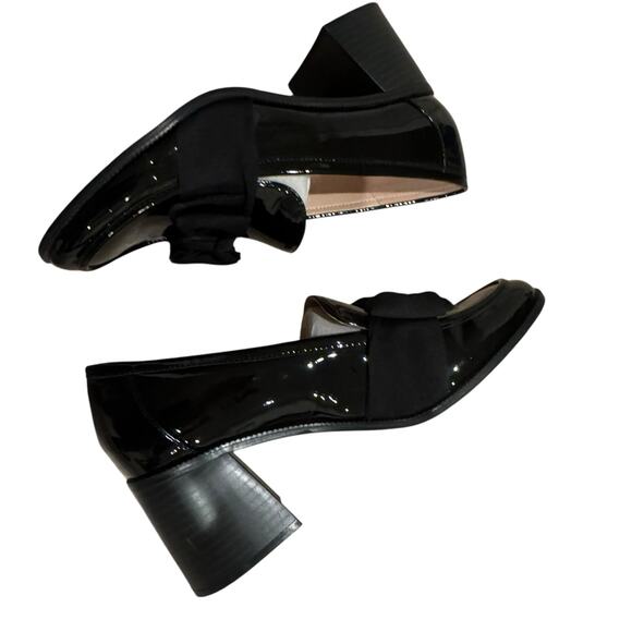 Bandolino Korrar Patent Bow Loafers Slip-On Faux Leather Black Size 11M NWOB - Picture 7 of 12